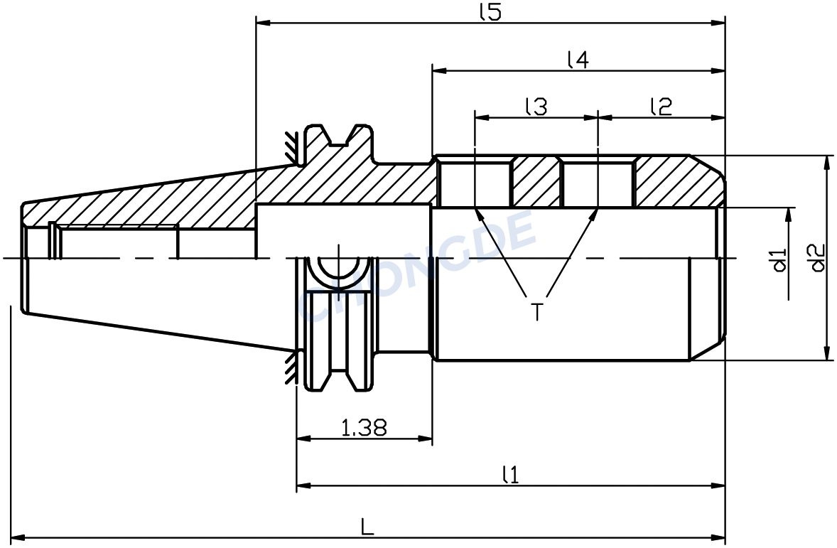猫侧固式立铣刀柄 - 图库