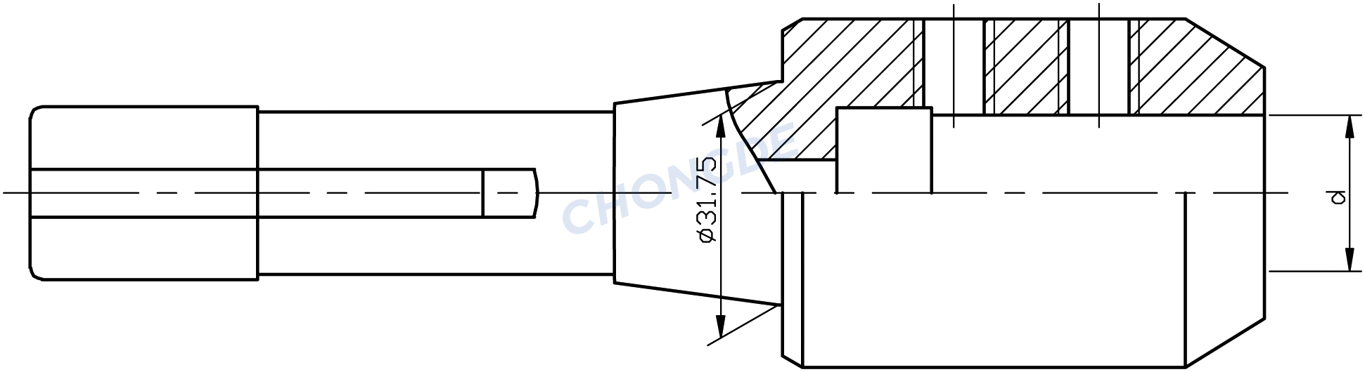 p232 r8柄立铣刀杆